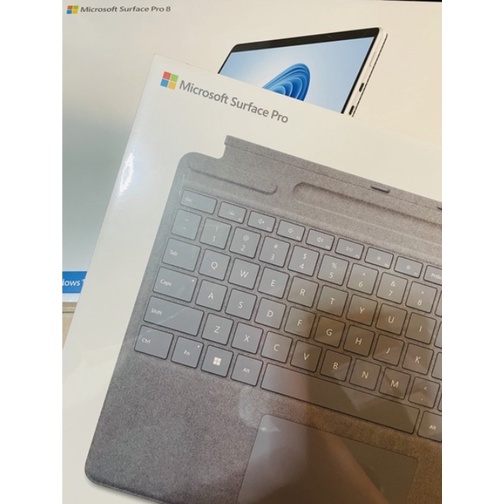 微軟Surface Pro 8 i7 16G 512G 白金色8PX-00015 含冰藍色鍵盤全新品