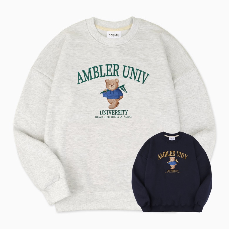 [Ambler] UNISEX - Over fit Sweatshirt ' UNIVERSITY ' | 蝦皮購物