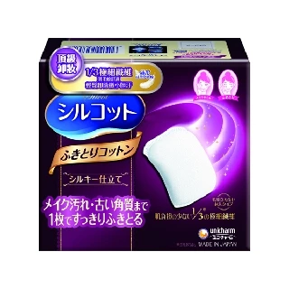 日本 Unicharm絲花 絲柔化妝棉(32枚入)紫盒【小三美日】D467938