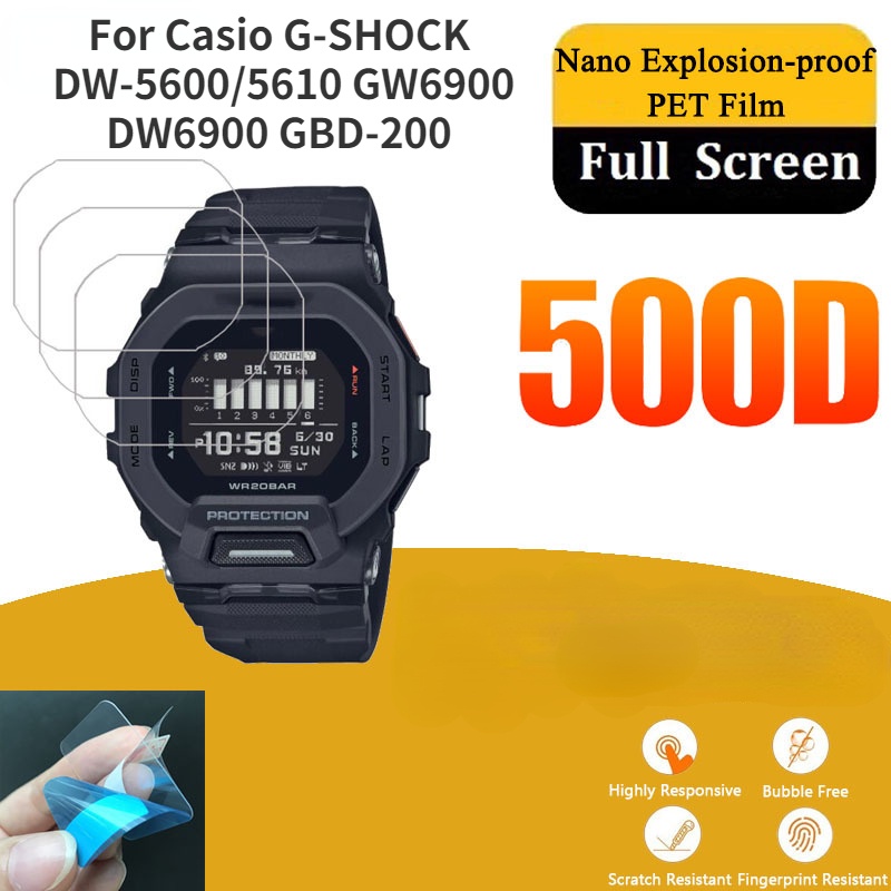 【3片】手錶保護膜 卡西歐G-SHOCK DW-5600/5610 GW6900 DW6900 GBD-200 透明防刮 | 蝦皮購物