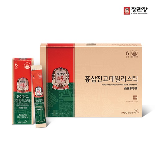 韓國直送 正官庄紅蔘濃縮液 高麗蔘珍膏 100g 罐裝10gx20入 隨身包 最新效期 現貨