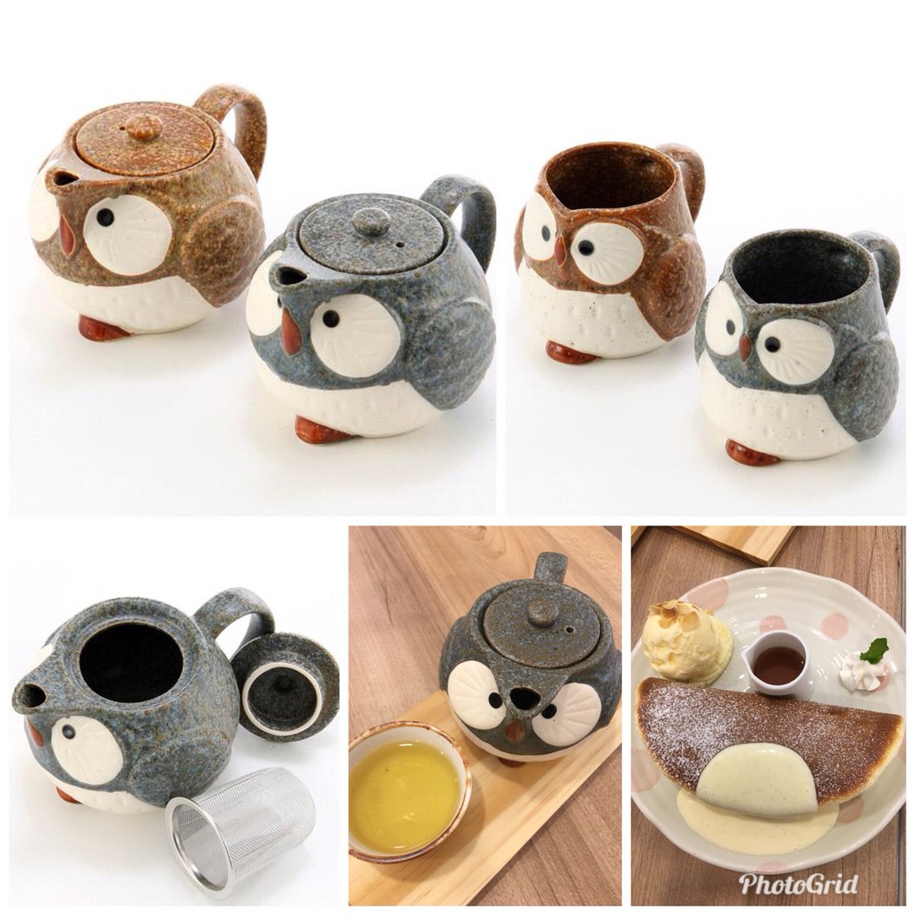 ✨現貨✨日本Yamasita Craft 山下工藝陶瓷大眼貓頭鷹茶器茶壺茶杯馬克