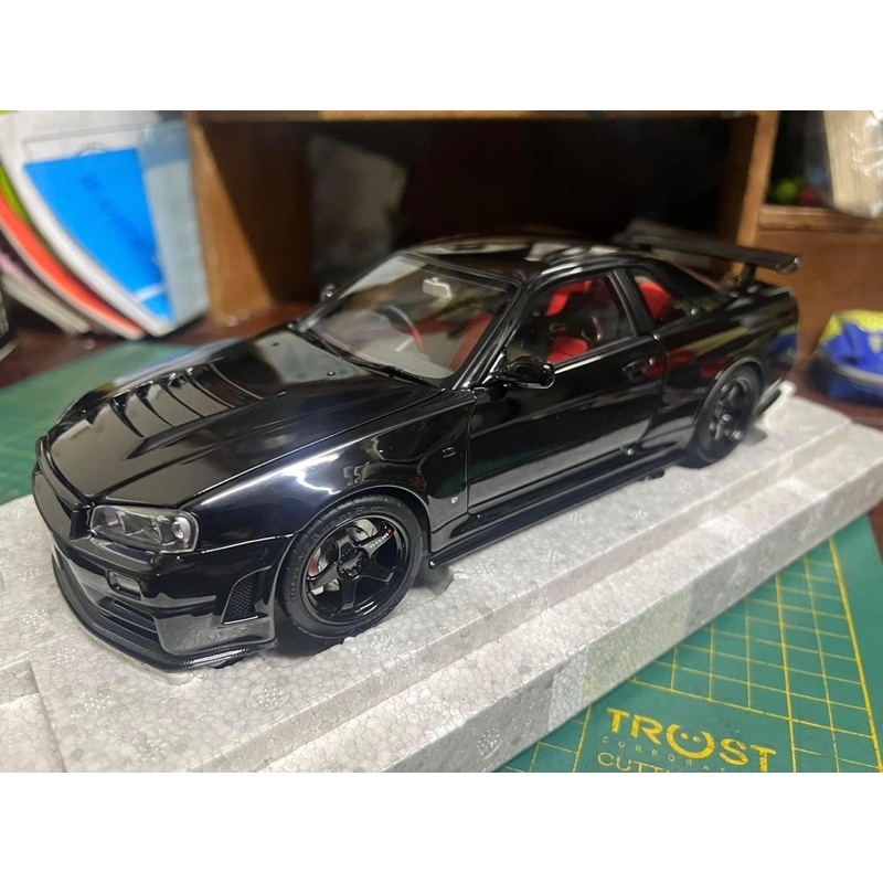 1/18 現貨黑色MOTORHELIX NISSAN SKYLINE GT-R R34 Z-tune nismo MH | 蝦皮購物