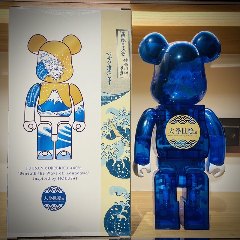 絕版神熊》BE@RBRICK 大浮世繪Fujisan Bearbrick 神奈川沖浪裏富士山