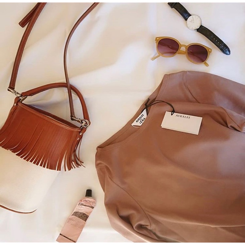 Ayako bag Fringe bucket bag Camel / Black 流蘇水桶