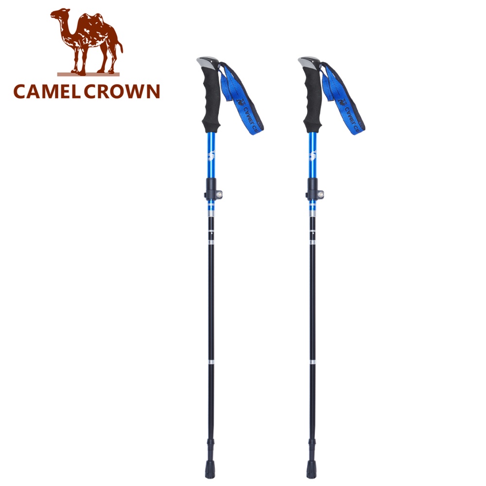 CAMEL CROWN駱駝 鋁郃金登山杖 2支裝徒步登山旅遊折曡行山杖 | 蝦皮購物