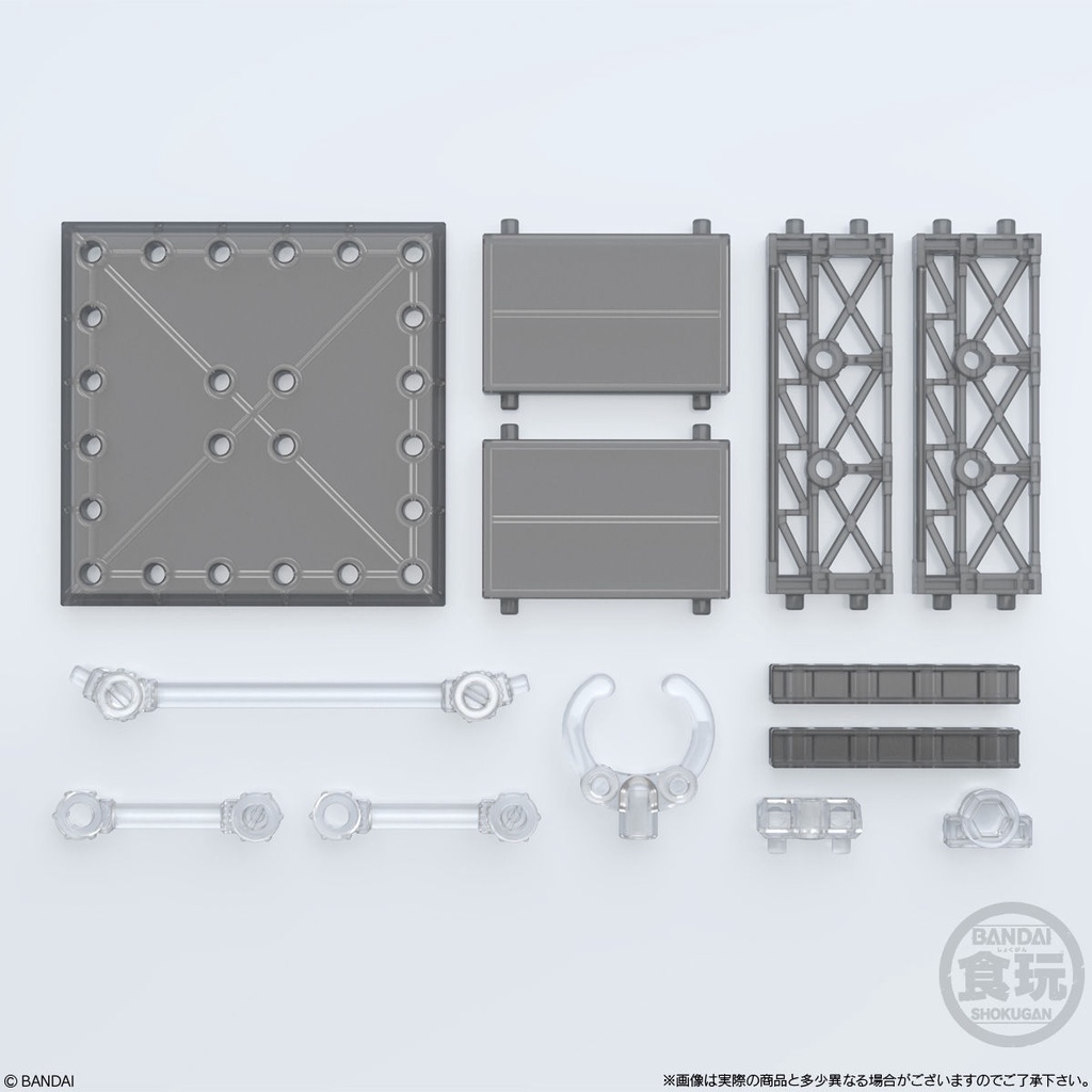 BANDAI 萬代 日版 盒玩 透明版 支架 透明黑 VER 底座 支撐架 建築 鋼骨 (適合8-12CM公仔使用) | 蝦皮購物