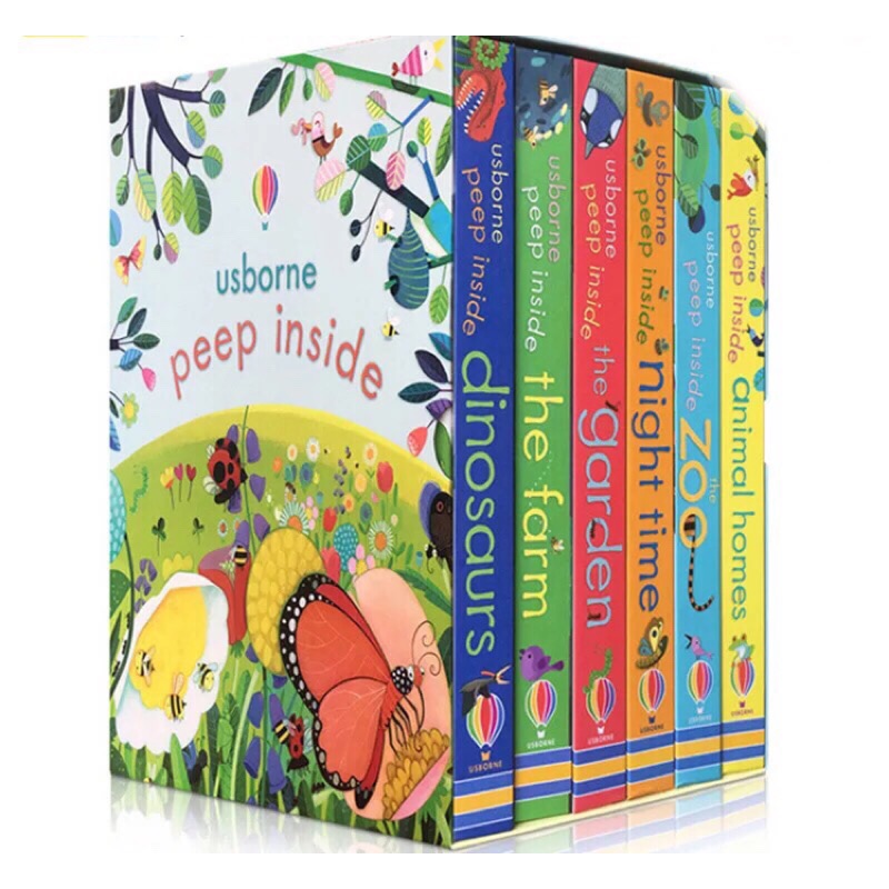 英文原版繪本 Usborne Peep Inside 偷偷看裡面 6冊 早教啟蒙認知 立體機關 翻翻書 硬頁書 洞洞書 | 蝦皮購物