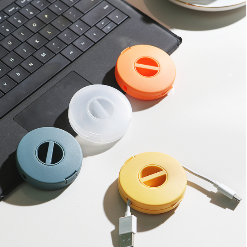Yni 手動旋轉 USB 數據線夾固定器 / 繞線器線捲軸收納盒 / 便攜式迷你充電器線耳機可旋轉滾輪 | 蝦皮購物