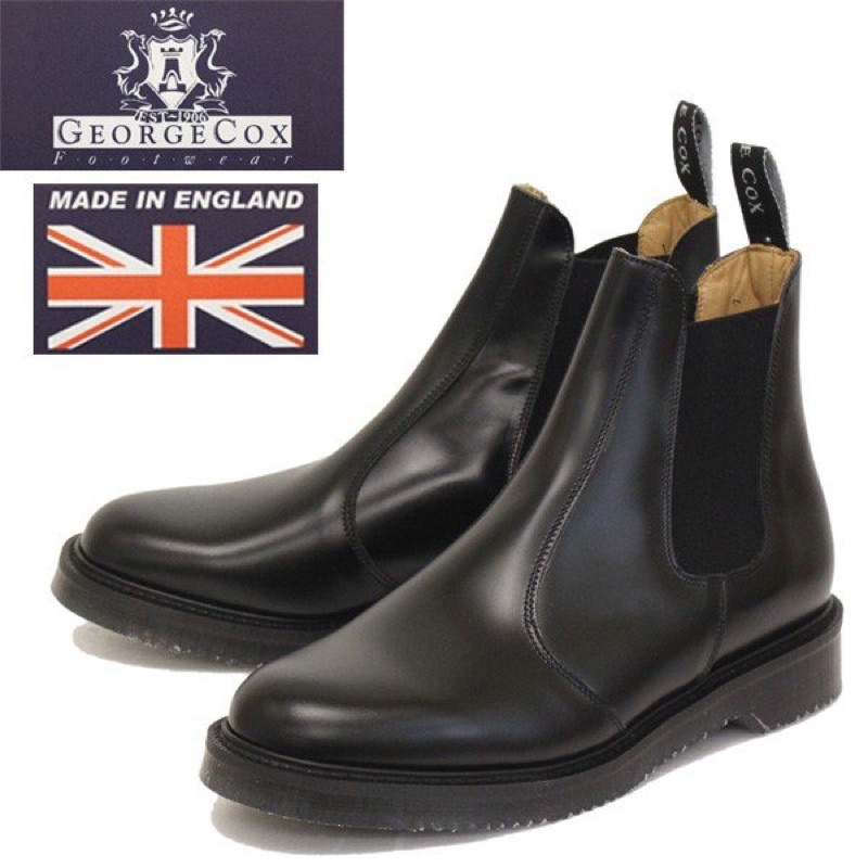 英國George Cox - 7826 Chelsea Boots 圓頭雀兒喜靴短靴- 黑皮| 蝦皮購物