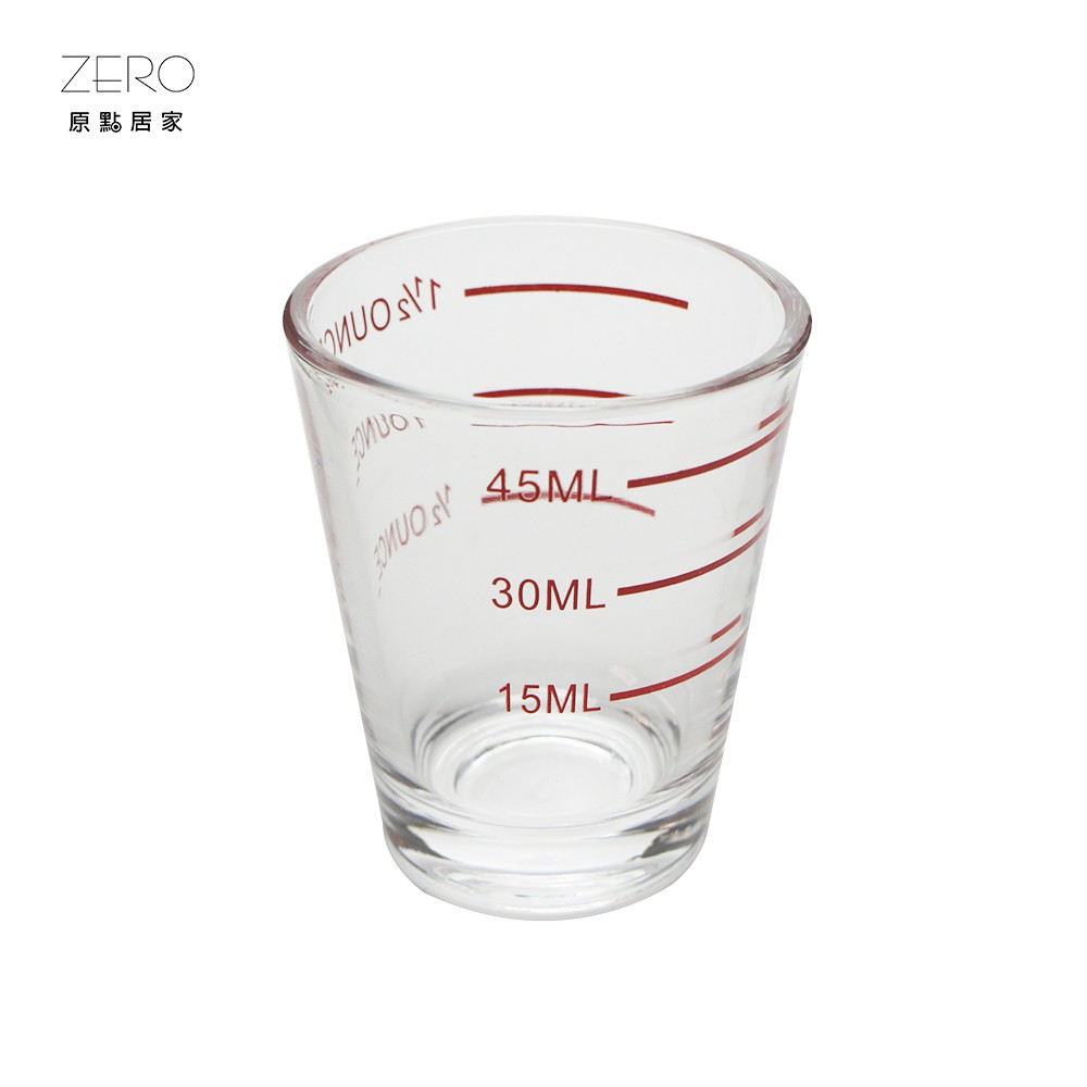 ZERO原點居家 玻璃刻度杯 45ml 調酒量杯 小量杯 小茶杯 SHOT杯 藥杯 啤酒杯 水杯 量杯 | 蝦皮購物