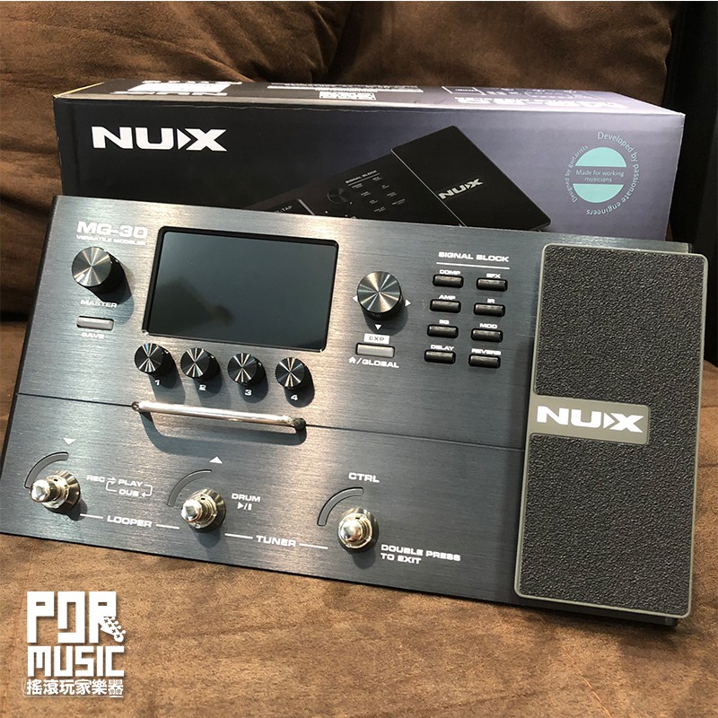 搖滾玩家樂器】全新公司貨免運附送變壓器踏板導線NUX MG-30 綜合效果器