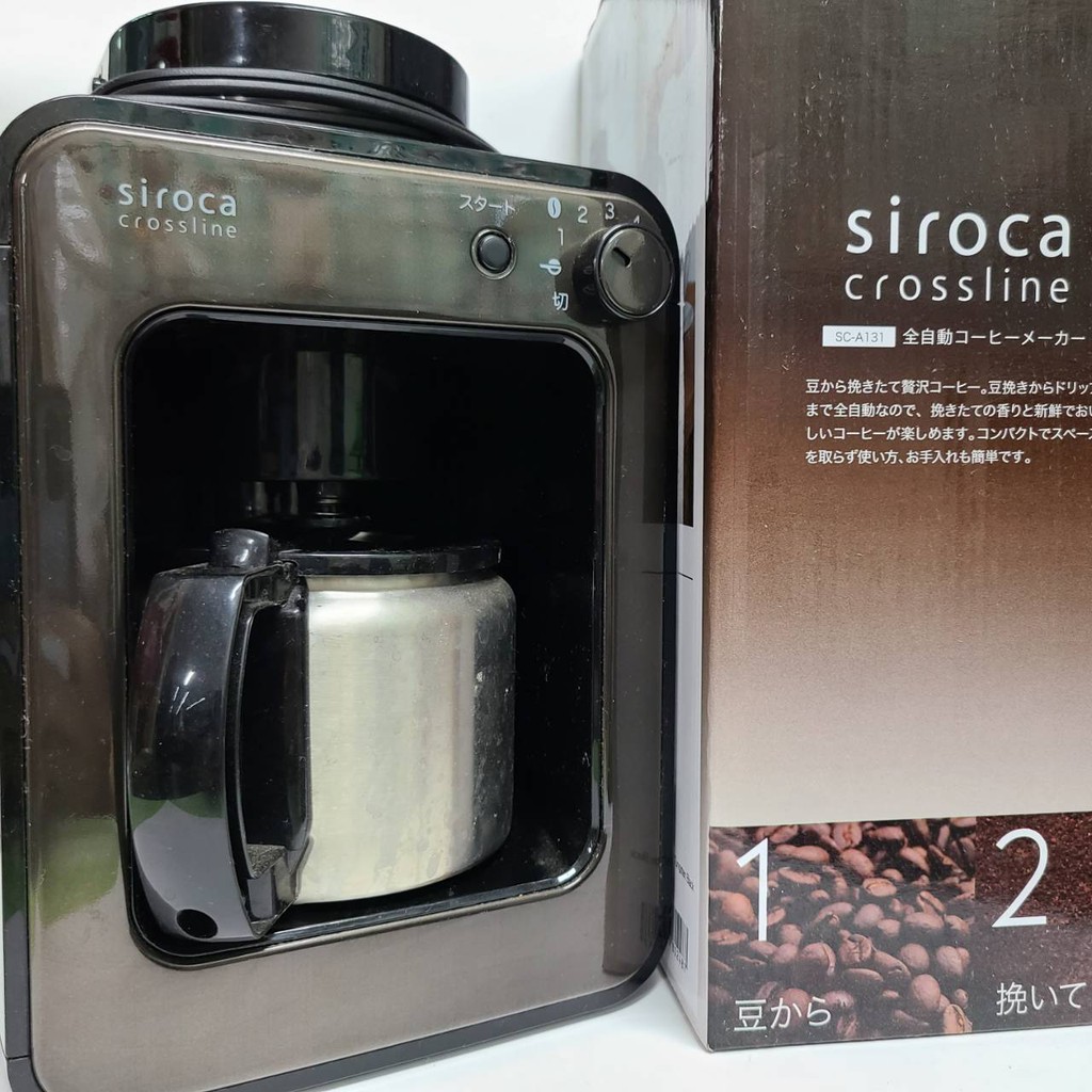 二手日本 自動研磨咖啡機不鏽鋼壺黑色  蝦皮購物