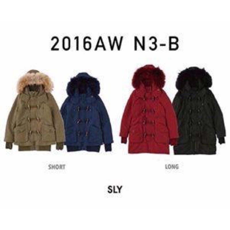 ◤koko◢近全新日本代購 細節實拍 紅色2016 SLY N3B 毛毛控 長版牛角釦軍裝外套