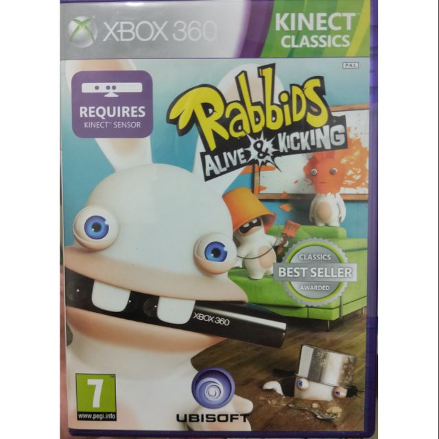 XBOX360 kinect 雷射超人 瘋狂兔子:追趕跑跳碰 活力出擊 Rabbits | 蝦皮購物