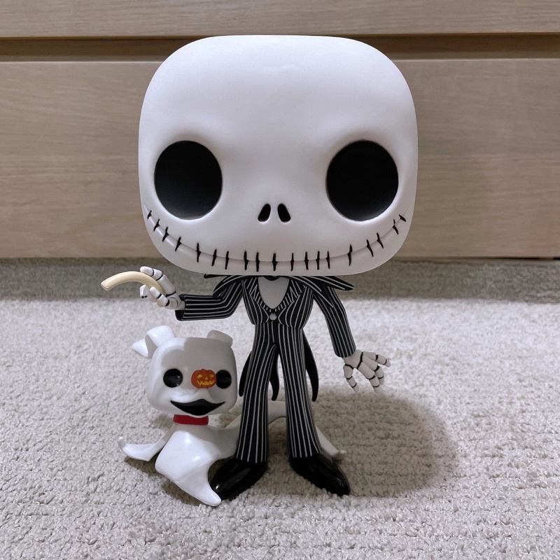 1928」FUNKO POP #809 10吋夜光傑克&ZERO JACK SKELLINGTON 聖誕夜驚魂