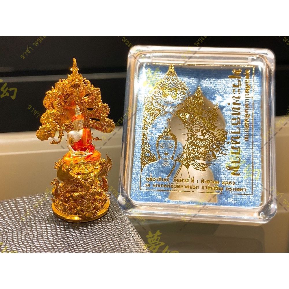 瓦納柏寺2563 守護開運七龍佛坐騎神鷹小立尊聖銅上彩、佛祖鍍銀底部皆