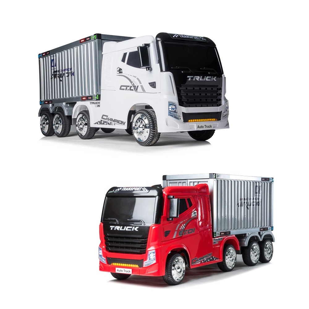 【聰明媽咪電動車】貨櫃車造型 四驅兒童電動車 (貨櫃拖車頭+車廂｜JJ2011｜兒童汽車｜兒童貨車｜小朋友汽車｜童車) | 蝦皮購物