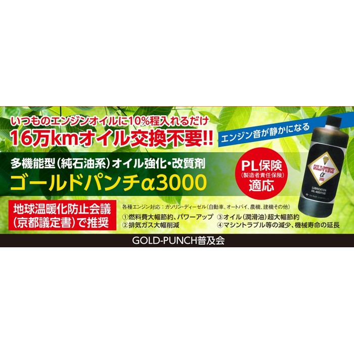 GOLD-PUNCH α3000 潤滑油添加剤 乗り上げ