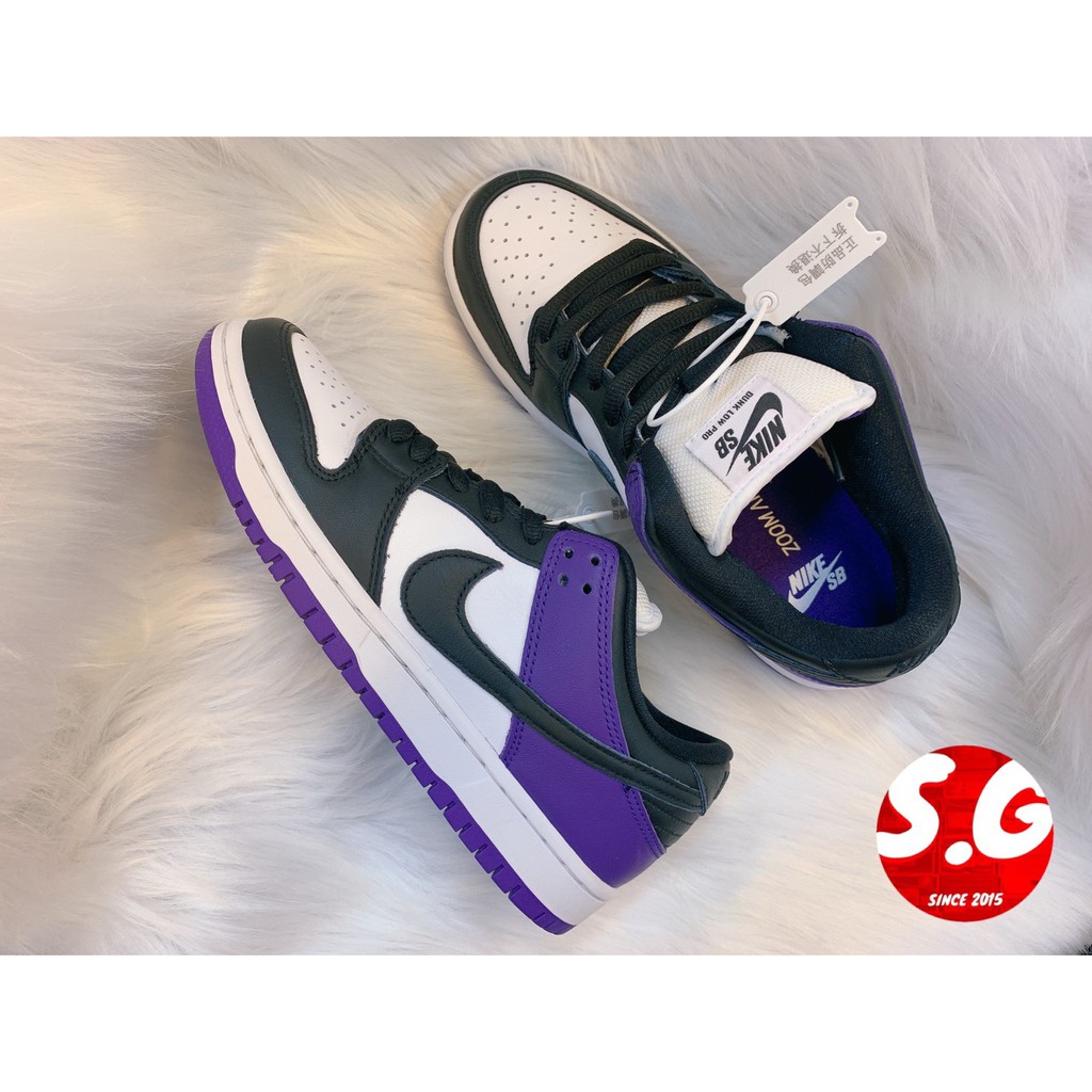 S.G Nike SB Dunk Low Pro Court Purple BQ6817-500 黑紫黑頭男女鞋