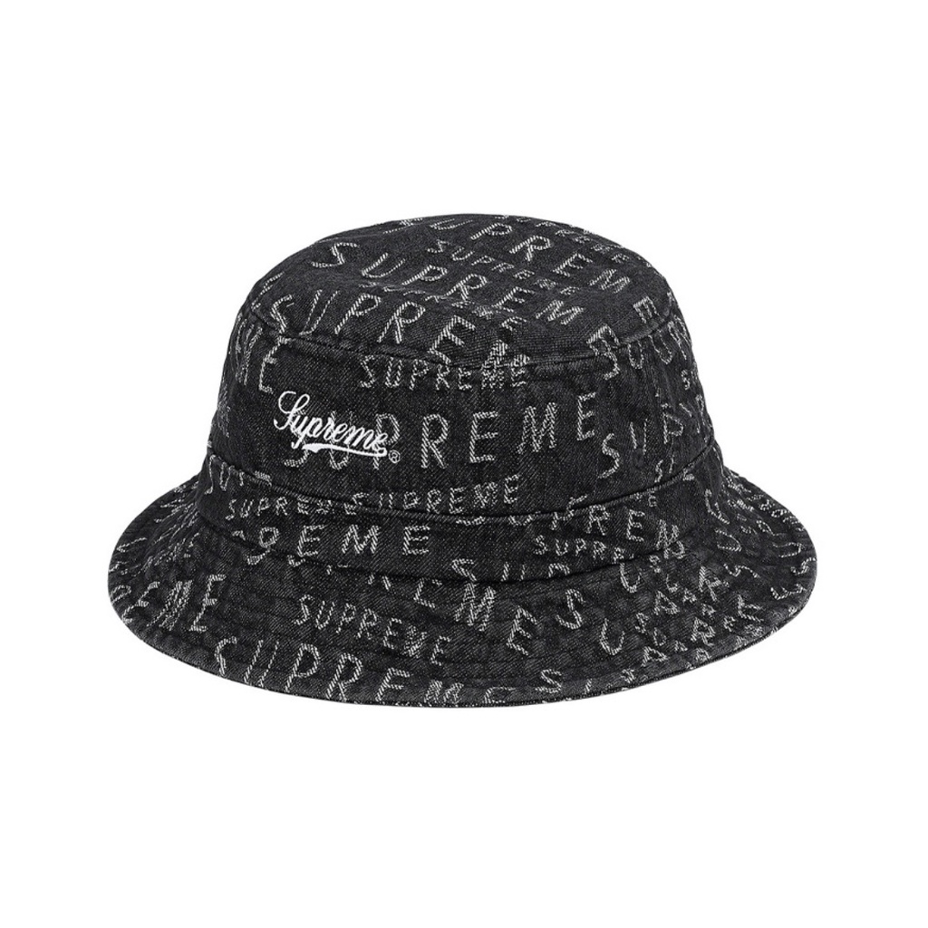 全新Supreme SS21 Logos Denim Crusher 限量戶外登山露營漁夫帽SUP