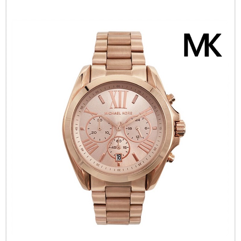 【Michael Kors】高貴古典腕錶 45mm 玫瑰金面 玫瑰金框 不鏽鋼錶帶(MK5503) | 蝦皮購物
