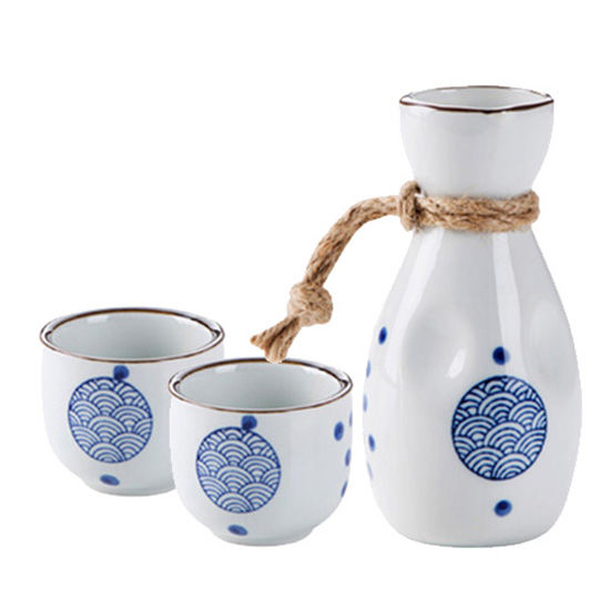 樂其 陶瓷酒具套裝 日式酒盅 印花酒瓶 酒盅 日式分酒器 中式酒壺 白酒杯 烈酒杯 復古溫酒酒具 小酒杯 一口杯 | 蝦皮購物