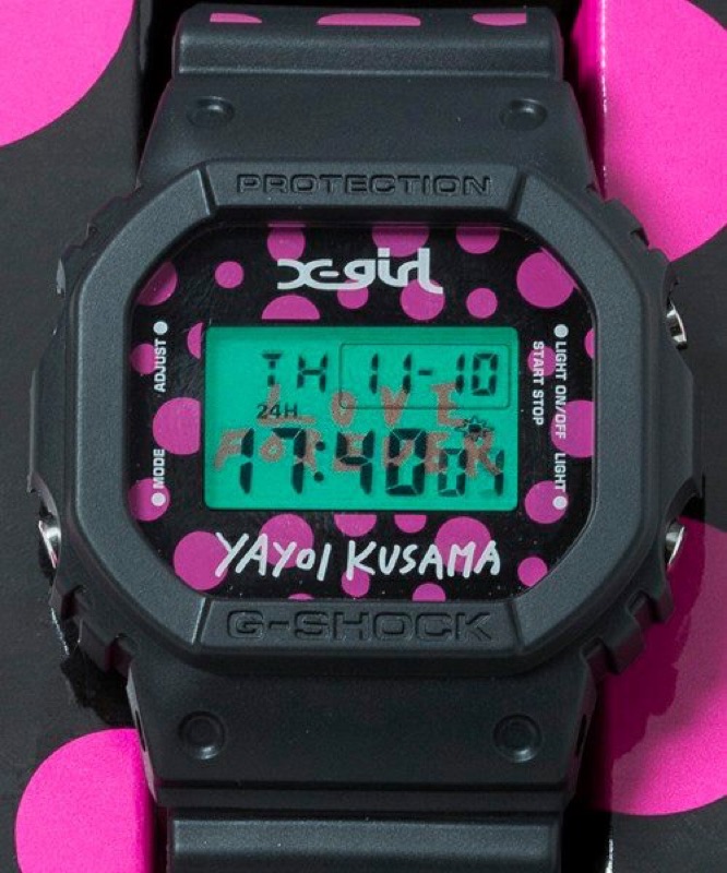 返品不可】 XGIRL YAYOI 草間彌生 KUSAMA DW-5600 腕時計 X-GIRL G