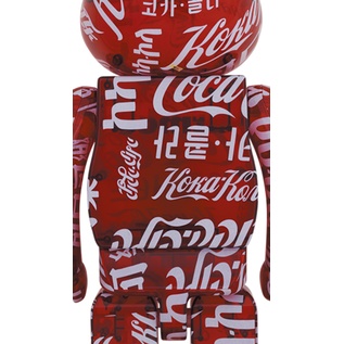 BE@RBRICK atmos×Coca-Cola CLEAR RED1000％-