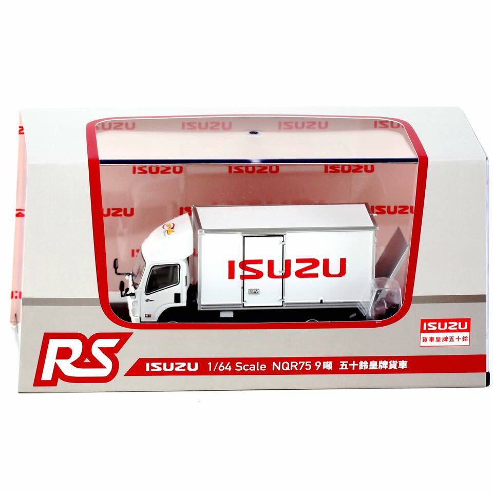 新品未開封 : ISUZU Container Truck White1/43 NQR75 9噸 五十鈴皇牌貨車-