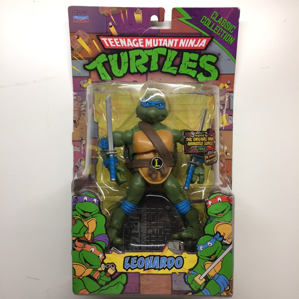 正版Playmates 1988 TMNT Ninja Turtles LEONARDO 彩星忍者龜李奧納多