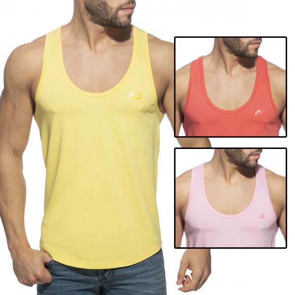 ADDICTED AD997 U-NECK COTTON TANK TOP 健身 背心 LOGO【G-Punch】 | 蝦皮購物