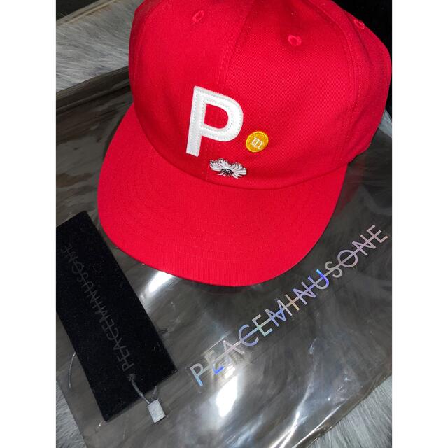 全新限量免運GD權志龍PEACEMINUSONE PMO BALL CAP #1 RED 紅色p
