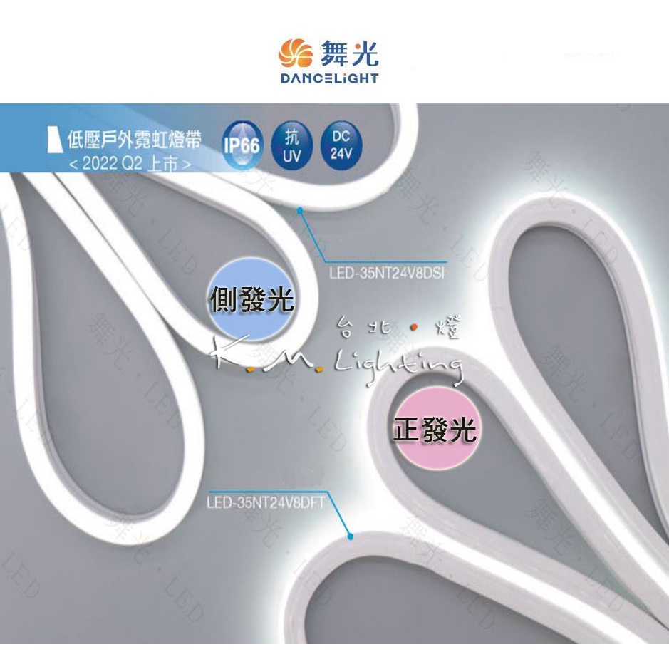 【台北點燈】舞光 LED 40W 低壓戶外 霓虹燈帶 正發光/側發光 DC24V 黃光/自然光/白光 硅膠條燈 矽膠燈 | 蝦皮購物