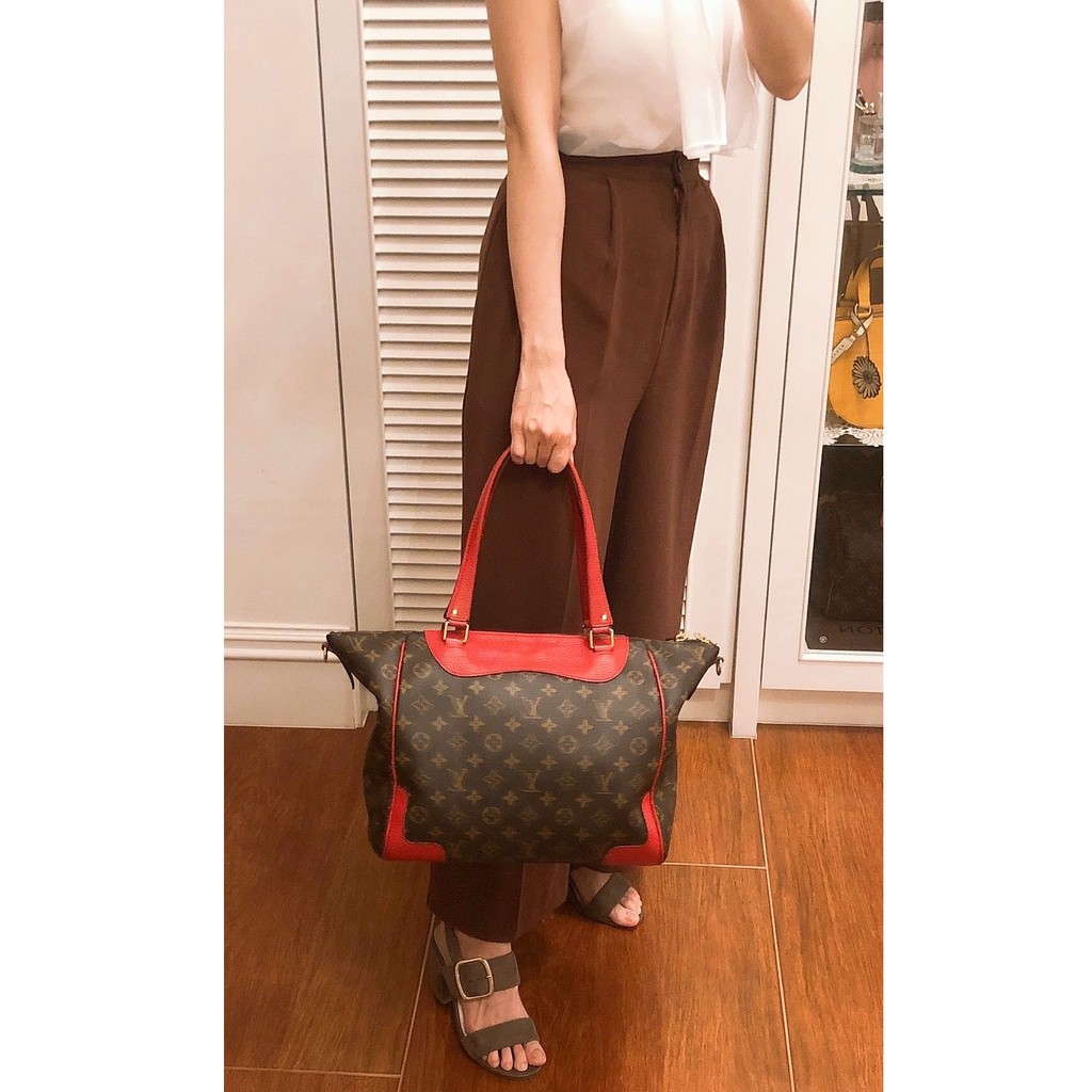 Louis Vuitton M51195 Estrela NM Red & Brown Monogram Canvas Tote