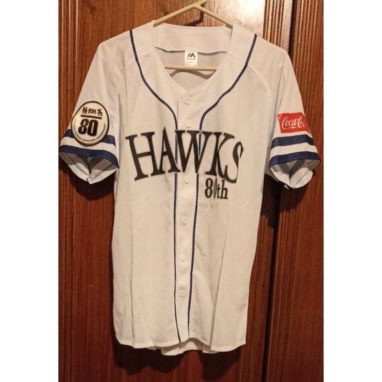 Maillot baseball Fukuoka Softbank Hawks majestic vintage Jersey shirt enfant - S