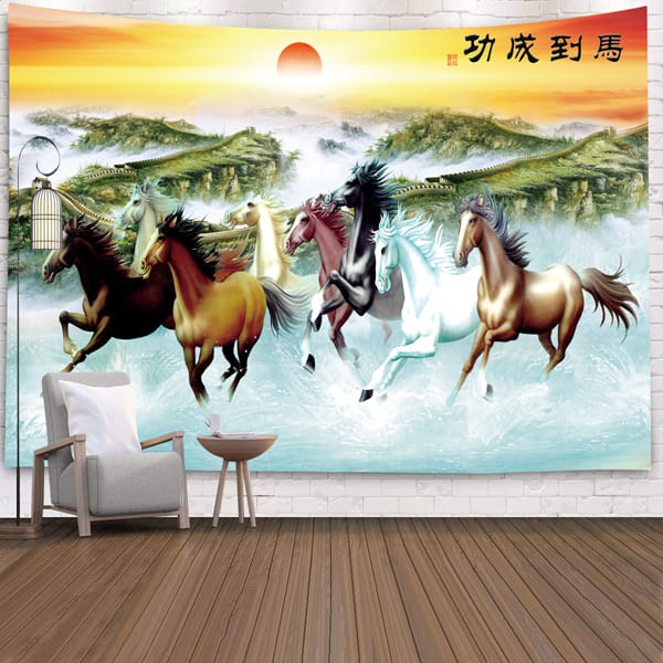 優選✼[原創*高清]駿馬圖馬到成功八駿圖| 蝦皮購物