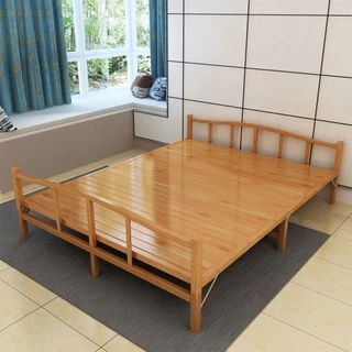 摺疊床 單人折疊床 雙人家用簡易床 大人硬板床經濟型出租屋0.6米1.5米竹床 床架