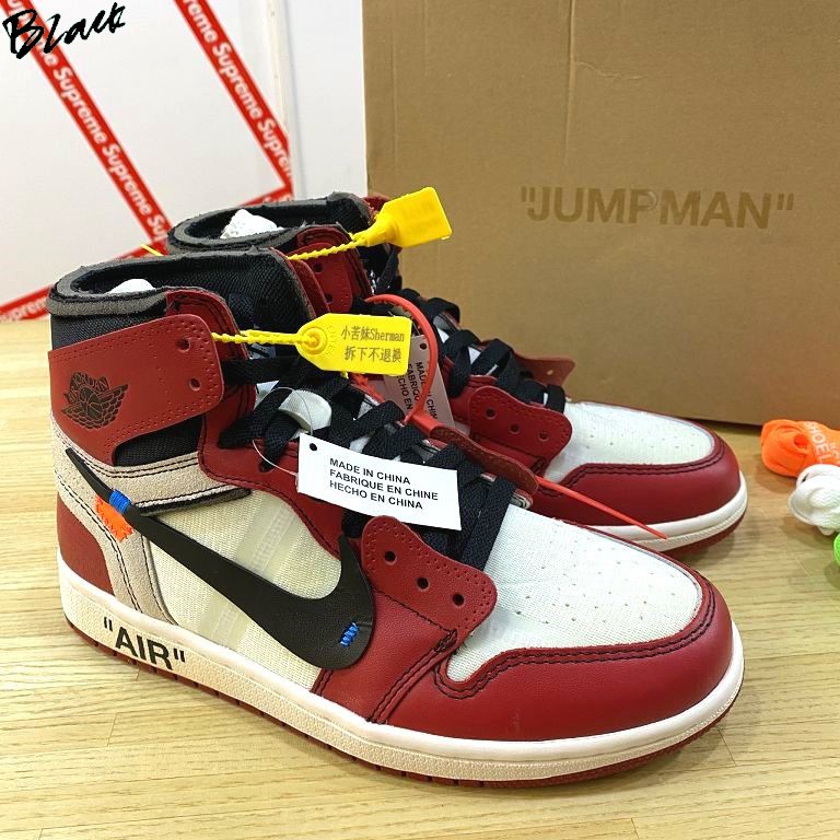 BLACK亞洲唯一全新US-7男鞋OFF WHITE x NIKE AIR JORDAN 1 THE TEN芝加哥AJ1