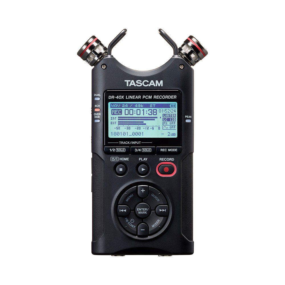 TASCAM 達斯冠DR-40X 攜帶型數位錄音機收音攝影外接麥克風DR-40