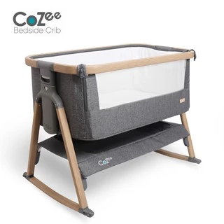 CoZee秒收親子床邊床套組-含搖床桿+床墊+蚊帳 小丁婦幼 ding baby