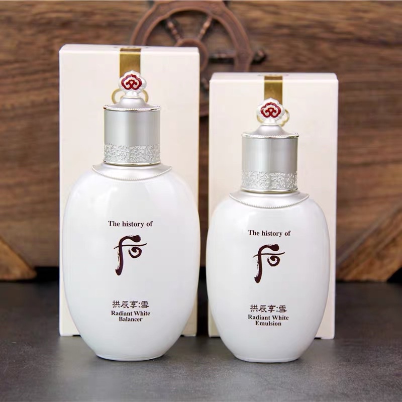 韓國WHOO 后拱辰享雪雪白美肌水化妝水150ml 雪白乳液110ml 雪玉凝美白