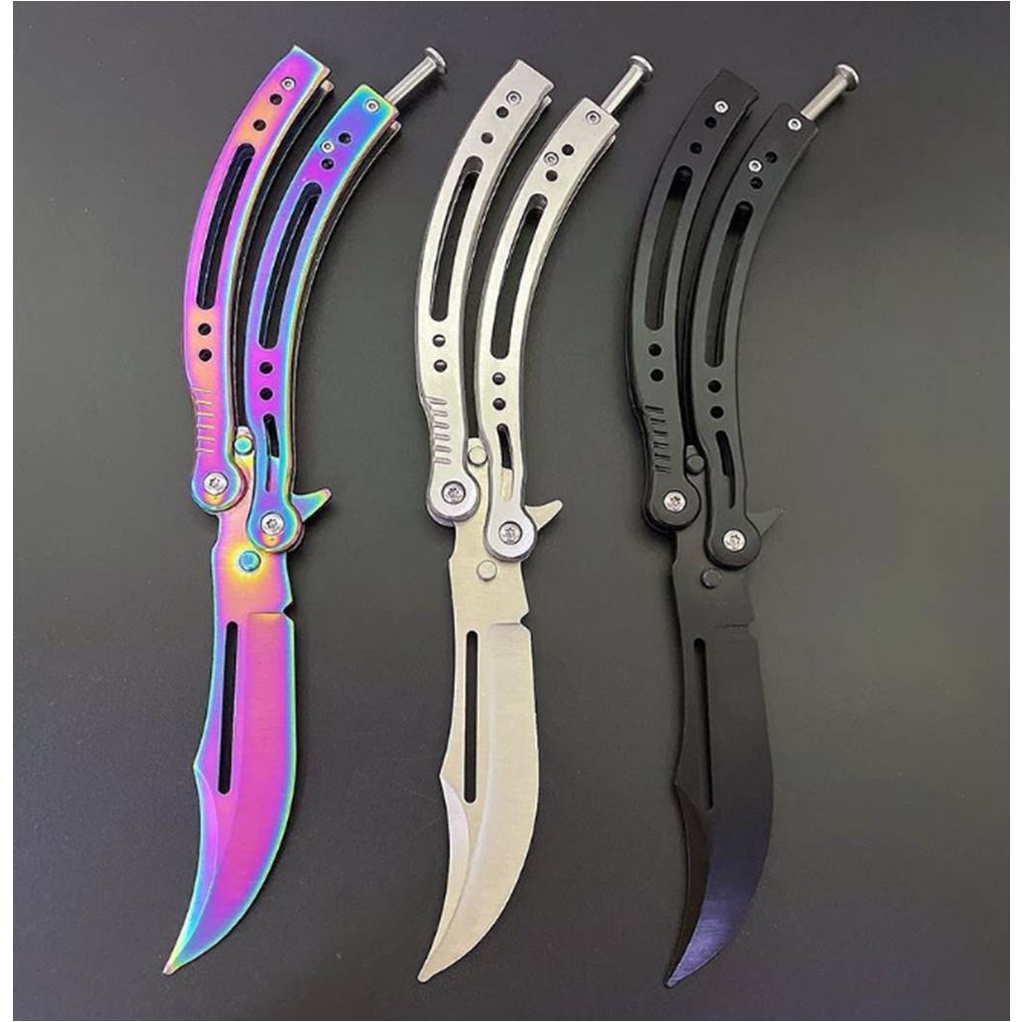 (藏鋒)彎刀蝴蝶刀 蝴蝶刀 玩具折刀 摺疊刀 csgo 蝴蝶刀 訓練刀 CSGO遊戲刀 | 蝦皮購物