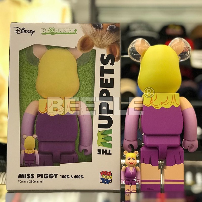 BEETLE BE@RBRICK MISS PIGGY 豬小姐科米蛙布偶歷險記庫柏力克熊100