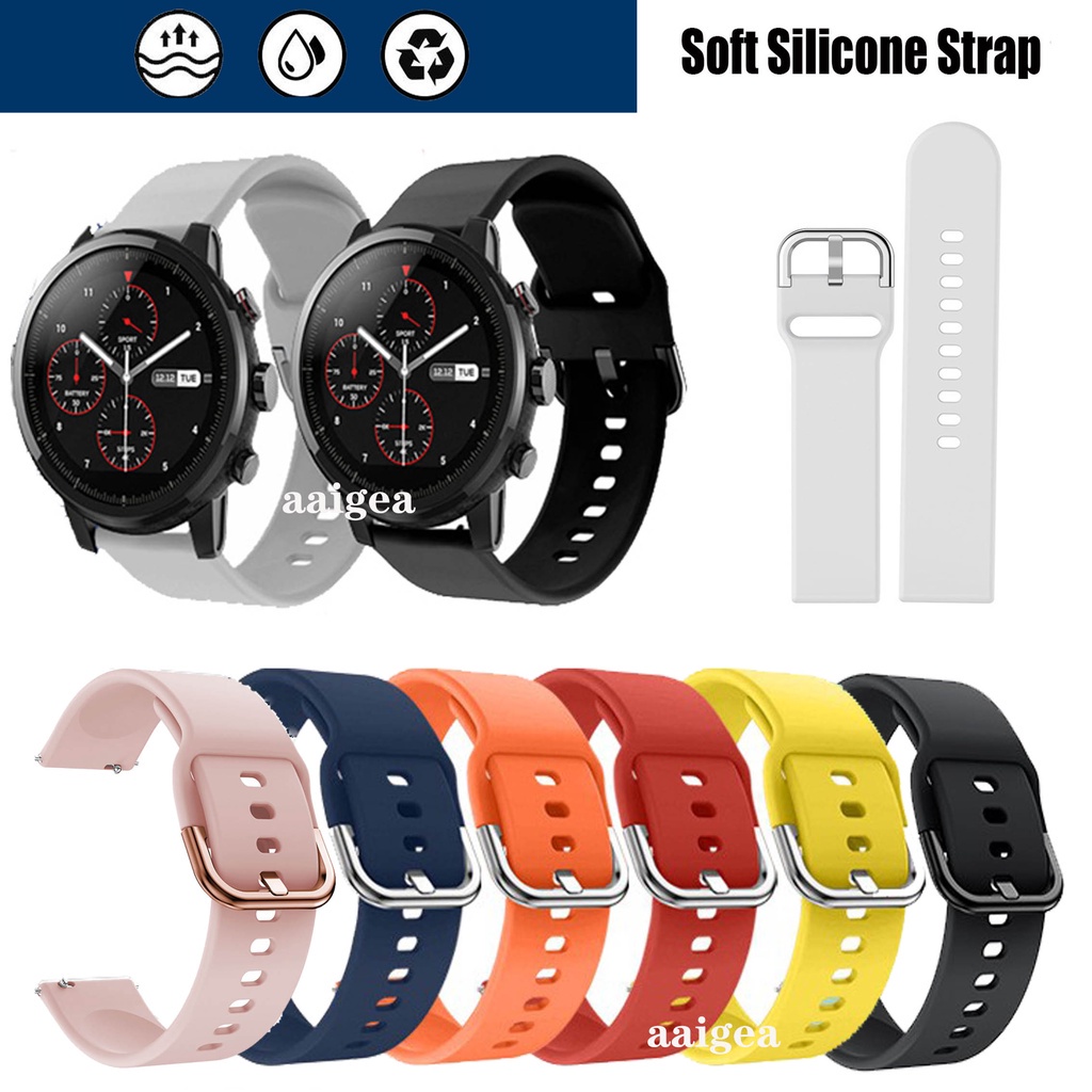 TopTen Cinturino In Resina Da 22 Mm Per Amazfit Stratos 2/2S E Amazfit GTR 47 Mm - Leggero, Regolabile, Vari Colori