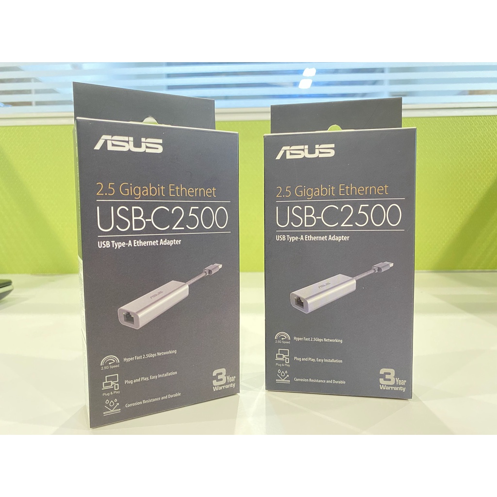 ASUS USB-C2500 USB 3.0 Type-A to 2.5G RJ45 Ethernet USB-C2500