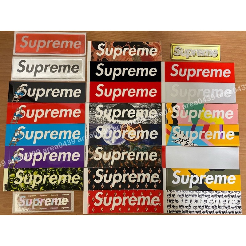 Supreme Box Logo Sticker 貼紙小精靈中指UC 反光Tiffany Arabic LA