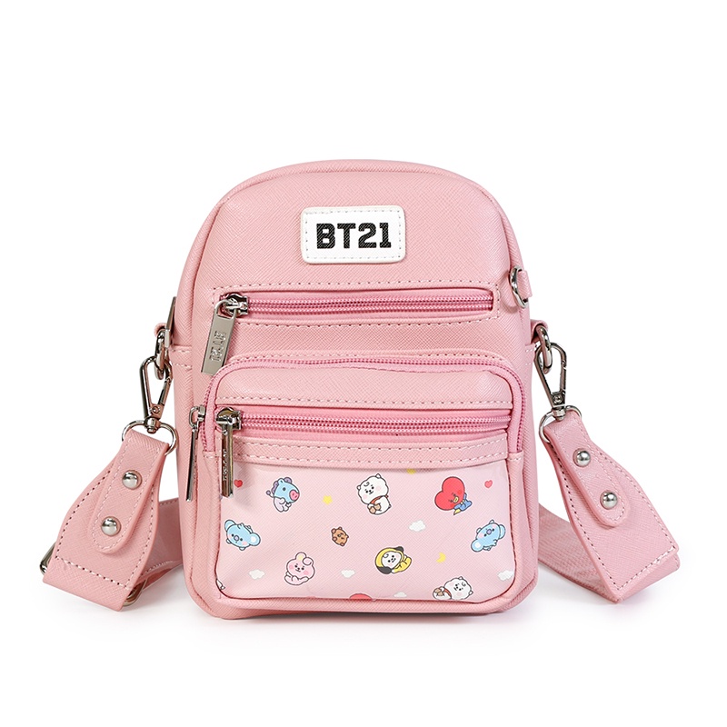 台湾限定　BT21　バッグ　（R067） (ピンク)　2色があります BT21 バッグ 2色あり（R067） (ピンク)