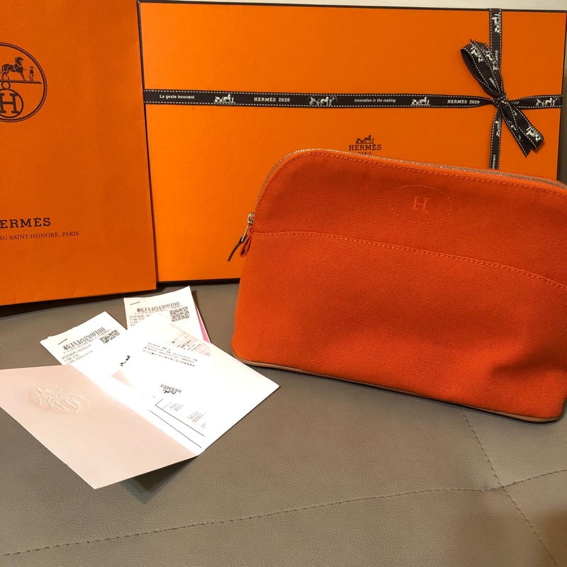 已售出)全新台灣專櫃正品🎉愛馬仕Hermes Bolide Case 收納包化妝包盥洗