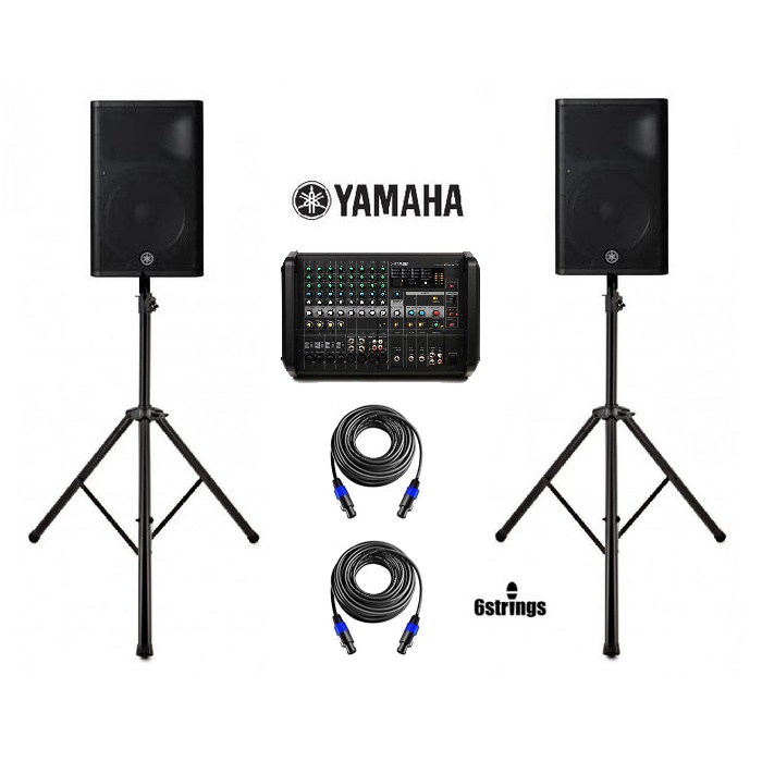 【六絃樂器】全新 Yamaha EMX5 功率混音器 + CHR10 二音路喇叭*2 組合 舞台音響設備 專業PA器材
